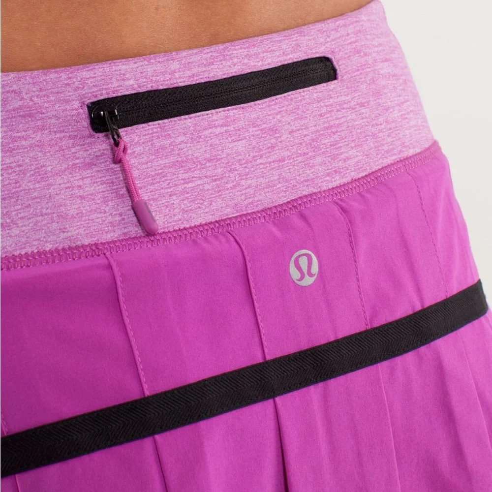 Lululemon Pace Setter Tennis Skirt Ultra Violet / Heathered Ultra Violet Size 6